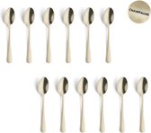 Amefa Vintage - Champagnekleurig - Theelepel - RVS - (Set van 12)