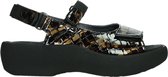 Wolky Sandalen Jewel brons croco look lakleer