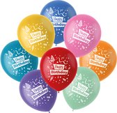 Folat - Ballonnen Color Pop Happy Birthday 23 cm - 8 stuks