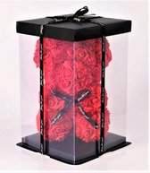 Rozen Beer - Giftbox - Foam Roses - Kerst cadeau - Liefde Kado - Valentijnsdag - Moederdag- rozen -beer - teddy - giftbox - geschenkdoos