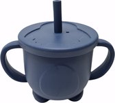 Rietjesbeker - Drinkerbeker - Antilek beker - Sippy cup - Baby - Peuter - 150ML - Blauw