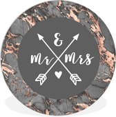WallCircle - Wall Circle - Wall Circle Inside - Mr & Mrs - Citations - Marry - Proverbes - 30x30 cm - Décoration murale - Peintures Ronds