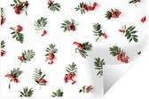 Muurstickers - Sticker Folie - Winter - Mistletoe - Rood - 60x40 cm - Plakfolie - Muurstickers Kinderkamer - Zelfklevend Behang - Zelfklevend behangpapier - Stickerfolie