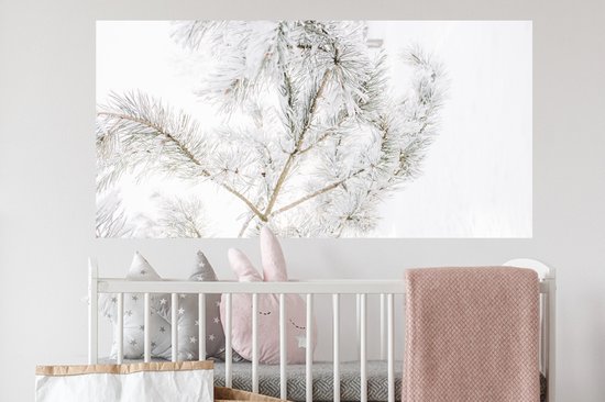 Stickers muraux - Film autocollant - Hiver - Neige - Branches - 120x60 cm - Film adhésif - Stickers muraux Chambre d'enfant - Papier peint autocollant