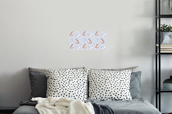 Stickers Stickers muraux - Hiver - Ours - Lapin - Motifs - 40x20 cm - Feuille adhésive