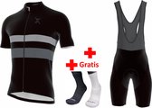 Sport2x T-PRO Kledingset Zomer Heren Basis Grijs-Zwart L