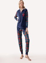 Feyza - Pyjama Set Voor Dames, Lange Mouwen - L