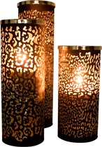 windlicht cilinder goud jaguar large 1 stuk