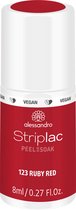 Alessandro Striplac Peel or Soak - Gellak - 123 Ruby Red - 8 ml