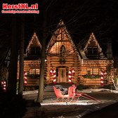 LED gordijn - ijspegel verlichting | 360 LED lampjes / Kerstverlichting gordijn voor binnen en buiten | 12 + 3 meter snoer | Warm-wit