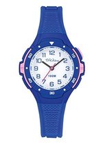 Tekday-Analoog-Sterk kinderhorloge-Blauw/Roze-Achtergrondverlichting-Waterdicht-Zacht silicone band-fijn draagcomfort