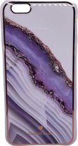 iPhone 7/8/SE 2020 marmer design hoesje - 4 verschillende kleuren - Wit/Goud - Paars - Groen - Blauw - Design - Patroon - Telehoesje - Goedkoop - Stevig - Leuk - Marble phone case