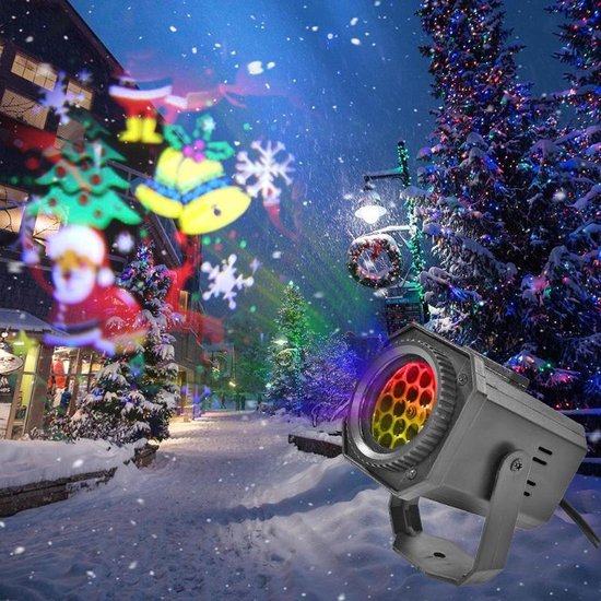 Projecteur de Noël extérieur, avec 16 diapositives HD et télécommande,  projecteur de Noël LED extérieur étanche, décor de Noël extérieur intérieur