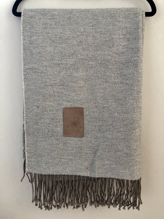 Plaid Alpaga - Gris - Plaid 100% Laine D'alpaga - Pérou -130X165Cm | Bol.com