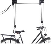 ESTARK Fietslift - Ophangsysteem - Tot 57kg - Zwart - Fietslift - Fiets takel - Fietstakel - Ophangsysteem Plafond Haak - Fietslift elektrische fiets - Inclusief Bevestigingsset - Fietslift