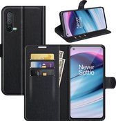 OnePlus Nord CE Hoesje - MobyDefend Kunstleren Wallet Book Case - Zwart - GSM Hoesje - Telefoonhoesje Geschikt Voor: OnePlus Nord CE