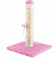 Nobleza Katten Krabpaal 40IZY - Met Speeltje - 25 x 25 x 35 cm - Geschikt voor Kittens - Roze