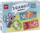 APLI Kids - Dieren Puzzel - Domino & Geheugenspel