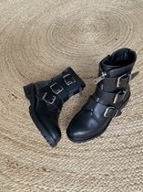 Shoekueen Bottes femmes pour Femmes Boucles Fermeture à Glissière 39