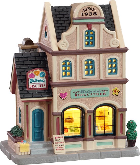 Lemax - 'Belinda's Biscuiteer' - Verlicht gebouw - Exclusief adapter (werkt ook op batterijen)