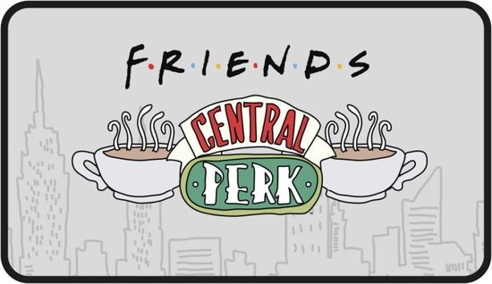 Friends Deurmat Central Perk 40 X 70 Cm Rubber/polyester Grijs