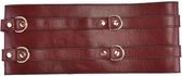 Wine Red Luxe en Exclusieve Lederen Taille Bondagecorset | Corsetriem - wijnrood