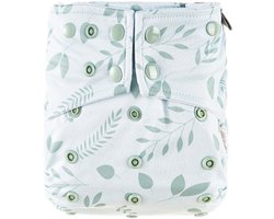 HappyBear | Pocketluier - Botanical | Wasbare luier | Onesize - 5kg t/m 17kg | Dubbele lekgoten - minder kans op doorlekken | Dubbele pocketopening | Inclusief bamboe booster & microvezel booster