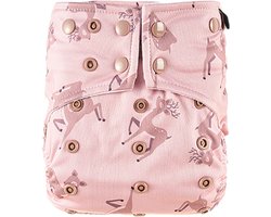 HappyBear | Pocketluier - Oh Deer | Wasbare luier | Onesize - 5kg t/m 17kg | Dubbele lekgoten - minder kans op doorlekken | Dubbele pocketopening | Inclusief bamboe booster & microvezel booster