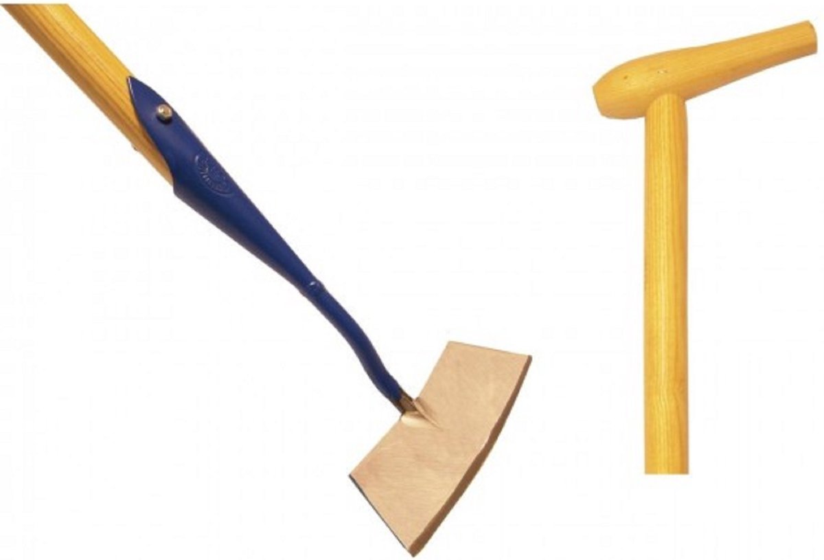 De Wit Gesmede rechte schoffel 20 cm met essenhouten steel 170 cm