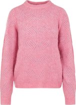 Pieces PCNELLY LS O-NECK KNIT KAC BFD Lilac Chiffon Dames Trui - Maat S