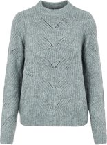 Pieces PCNELLY LS O-NECK KNIT KAC BFD Trooper Dames Trui - Maat L