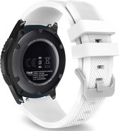 Strap-it Smartwatch bandje 22mm - siliconen bandje geschikt voor Huawei Watch GT 2 / GT 3 / GT 3 Pro 46mm / GT 2 Pro / Watch 3 / 3 Pro / GT Runner - Xiaomi Mi Watch / Watch S1 / S1 Pro / Watch 2 Pro - OnePlus Watch - Amazfit GTR 47mm / GTR 2 - wit
