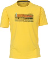 Casa Moda t-shirt geel print (Maat: 5XL)