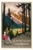 Pocket Sized - Found Image Press Journals- Vintage Journal Chamonix Travel Poster