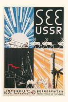 Pocket Sized - Found Image Press Journals- Vintage Journal for USSR Travel Poster