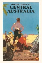 Pocket Sized - Found Image Press Journals- Vintage Journal Central Australia Travel Poster