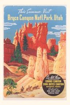 Pocket Sized - Found Image Press Journals- Vintage Journal Bryce Canyon Travel Poster