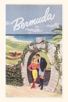 Pocket Sized - Found Image Press Journals- Vintage Journal Bermuda Travel Poster