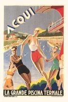 Pocket Sized - Found Image Press Journals- Vintage Journal Italian Spa Poster