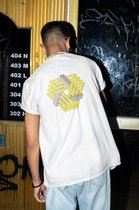 Sportshirt - Perspective - Yellow illusion - Wurban Wear | Streetwear | freerun kleding | urban sports | tshirt | wit