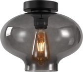 Plafondlamp Toronto Smoke Grijs - Ø26,5cm - E27 - IP20 - Dimbaar > plafoniere smoke grijs glas | plafondlamp smoke grijs glas | plafondlamp eetkamer smoke grijs glas | plafondlamp