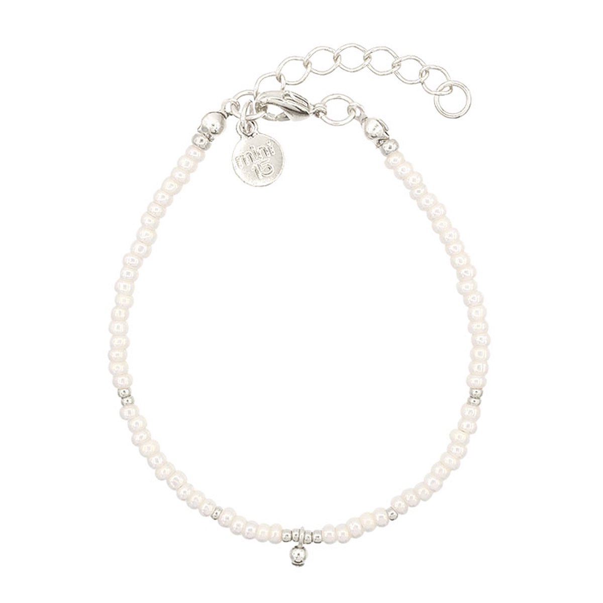 Mint15 Armband 'Little Beads Bracelet - Pearl Shine' - Zilver