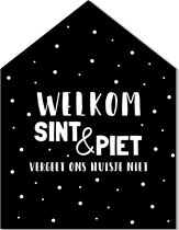 Label2X - Sinthuisje Welkom met Houder - Forex - Sinterklaas decoratie - Sinterklaas versiering