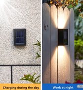 2 stuks- Wandverlichting en Tuinverlichting op Zonne-energie met Sensor- Binnen en Buitenverlichting
