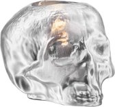 Kosta Boda Still Life Waxinehouder schedel metallic zilver