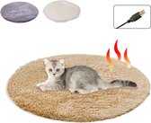 Vitafa Warmtemat Huisdieren - Warmtepad - Huisdieren Mat - Verwarmingsmat - Warmtemat Kat - Hond - Bruin