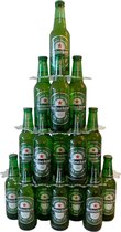 De Bier Kerstboom – Kerst voor mannen – Bierboom - Cadeautip man - 65 cm hoog - Transparant kunststof