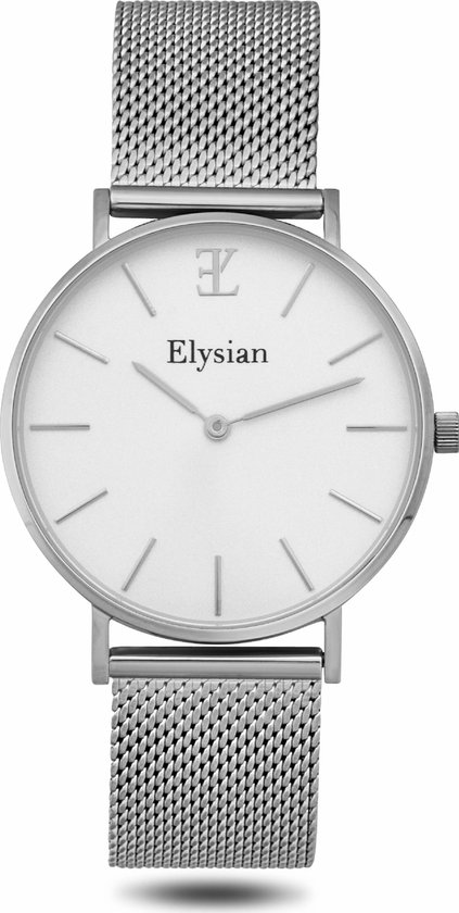 Elysian - Horloge Dames - Zilver Mesh - Waterdicht - 36mm - Cadeau Voor Vrouw