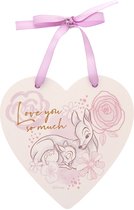 Disney Bambi hart hanger "LOVE YOU SO MUCH" - 16 cm.