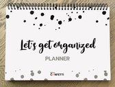 Planner | A4 | vrij invulbaar | weekplanner | familieplanner | zwart wit | Let's Get Organized | Let's Confetti